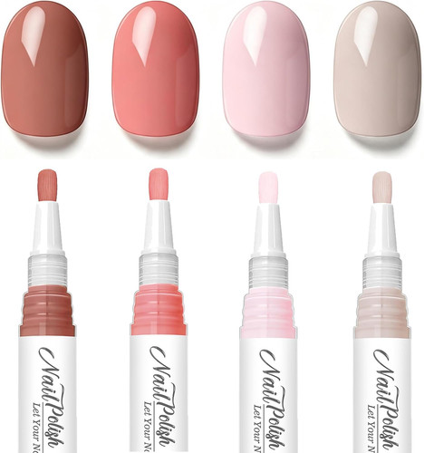 4pcs nail polish - pens, nude