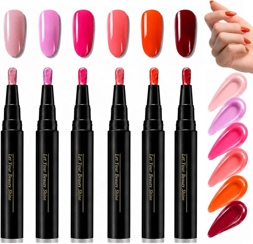 6pcs polish nail pens - nail,