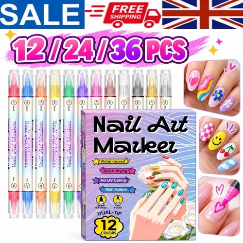 Colors nail art - art, pens