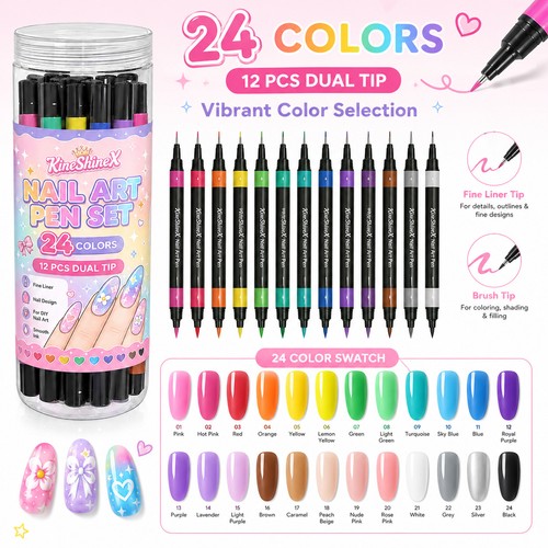 Colors dual ended nail - nail, art