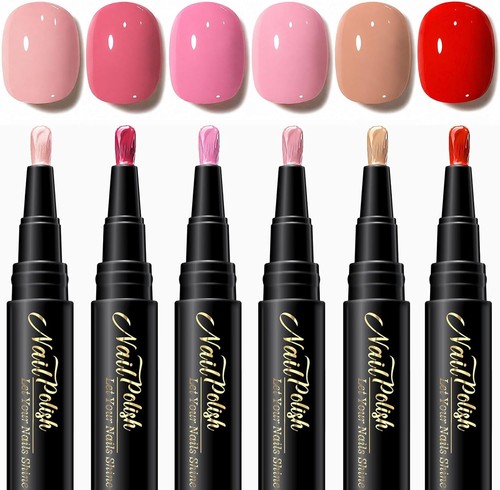 6pcs nail polish pens pink - nail,